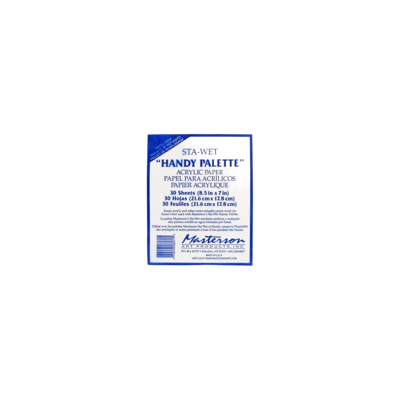 ME857-1 - Recharge 30 feuilles papier palette humide Andy Masterson -  21.6cm x 17.8cm