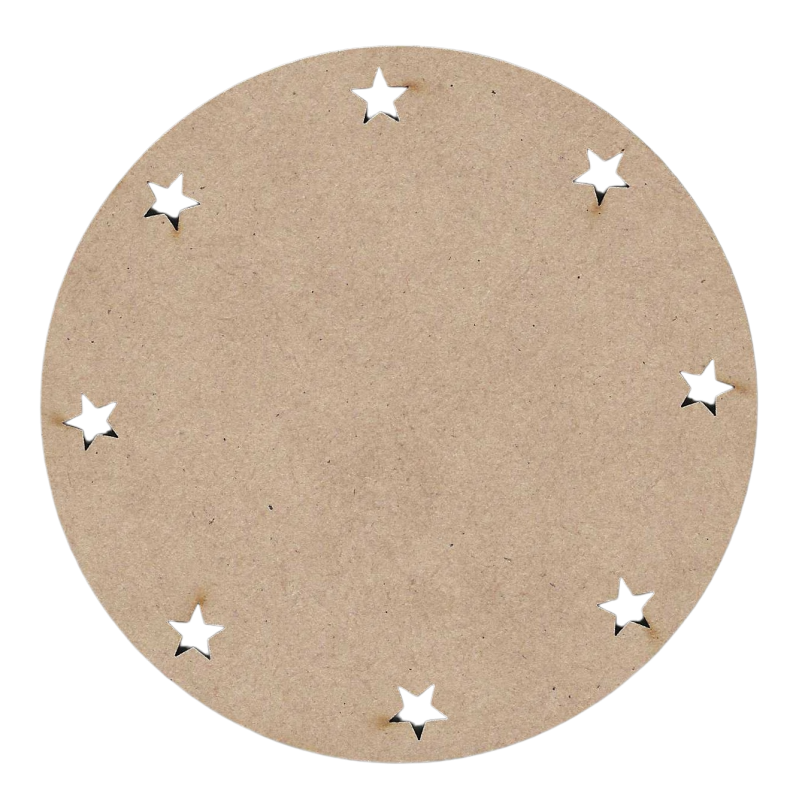 Support MDF "Round Star Border Ornament" de Chris Haughey