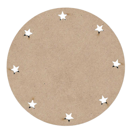 Support MDF "Round Star Border Ornament" de Chris Haughey