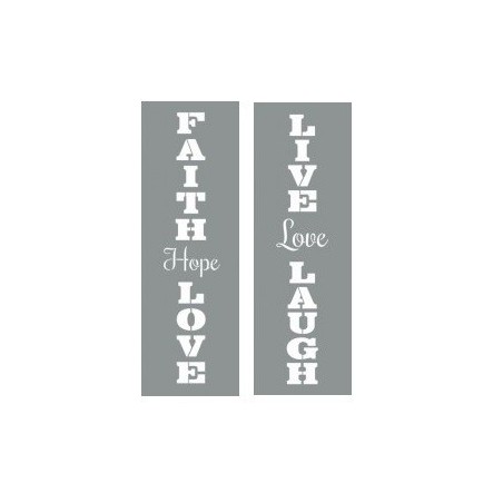 copie de 2 Pochoirs - Faith Love Live Laugh Hope