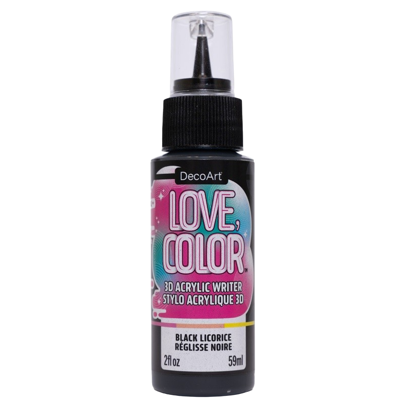 Love Color 3D Acrylic Writer - Black Licorice