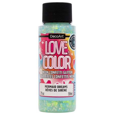 Love Color Neon Confetti Glitter - Mermaid Dream