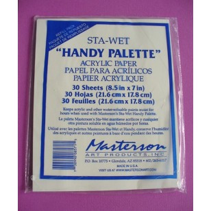 Papier pour Handy palette (30 feuilles) 8.52x7in / 21.6x17.8cm