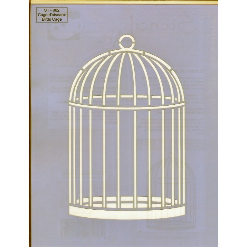 Pochoir Cage d'Oiseaux ST-082