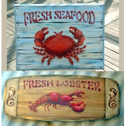 Fresh seafood , fresh lobster