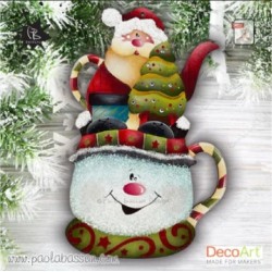 "Festive Teapot Snowman" de Paola Bassan
