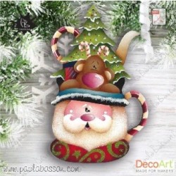 "Festive Teapot Santa" de Paola Bassan