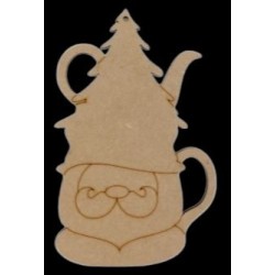Ornement MDF " Festive Teapot Santa" de Paola Bassan