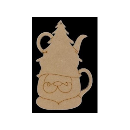 Ornement MDF " Festive Teapot Santa" de Paola Bassan