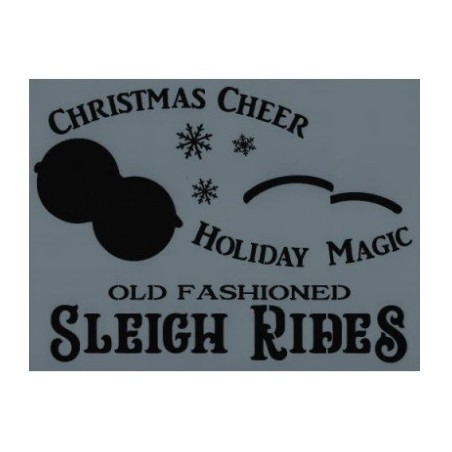 Pochoir "Sleigh Rides" de Chris Haughey